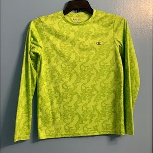 Neon green Champion long sleeve shirt youth XL
